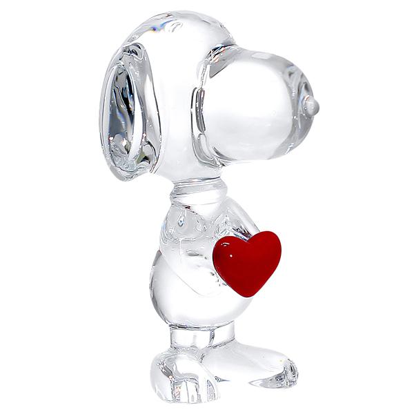 バカラ（Baccarat） フィギュリン ハート スヌーピー クリスタルガラス