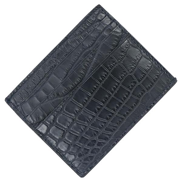 BOTTEGAVENETA ボッテガヴェネタ  カードケース クロコダイル ブラック 【中古】 メンズ BOTTEGA VENETA（ボッテガ・ヴェネタ） カードケース クロコダイル