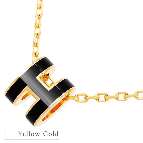 HERMES（エルメス） ネックレス ペンダント ミニ ポップH ブラック