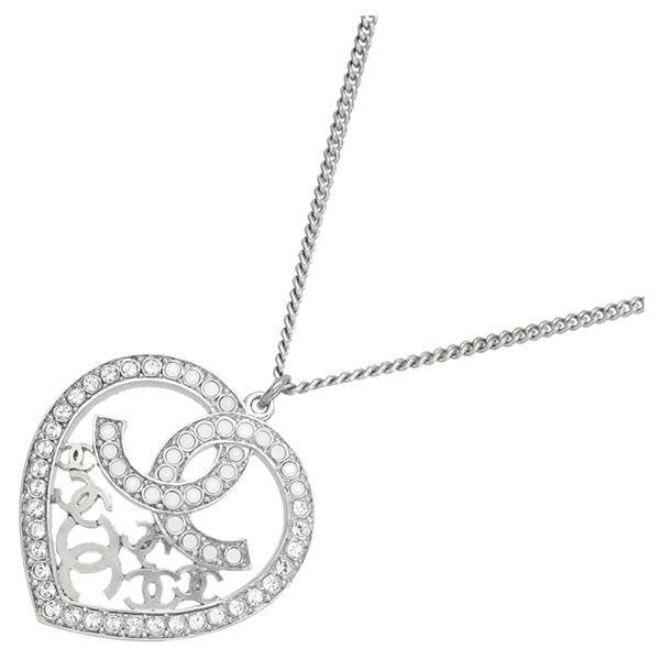 CHANEL（シャネル） ネックレス ハートココマーク シルバー ライト