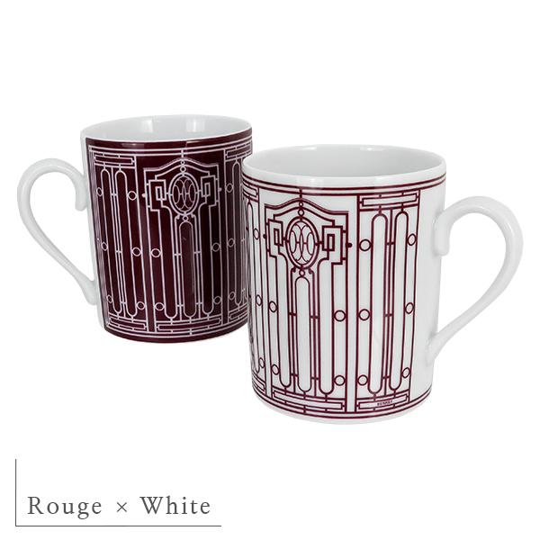 HERMES（エルメス） マグカップ Hデコ レッド 2個セット H Deco 3223