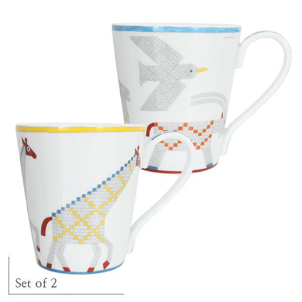 HERMES（エルメス） マグカップ アニモー ナッテ 2色セット Animaux
