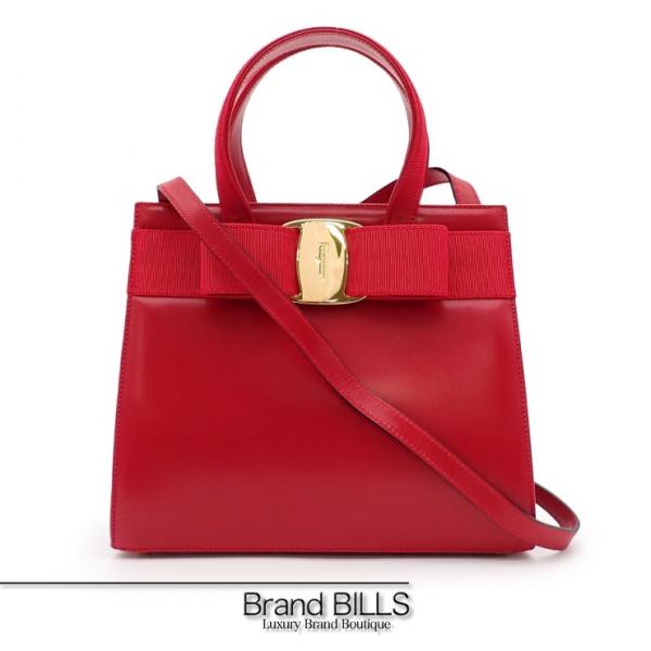 【美品】Salvatore Ferragamo ヴィンテージ リボンミニバッグ Salvatore Ferragamo - 【美品】Salvatore Ferragamo ヴィンテージ
