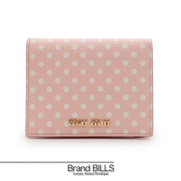 未使用品 miu ミュウミュウ pois ポワ コンパクトウォレット 折り財布