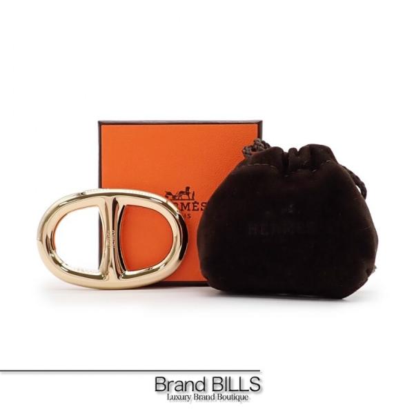 パル✨HERMESエルメス シューヌダンクル スカーフリング パーマブラス HERMES（エルメス） 未使用品 スカーフリング 90 シェーヌダンクル