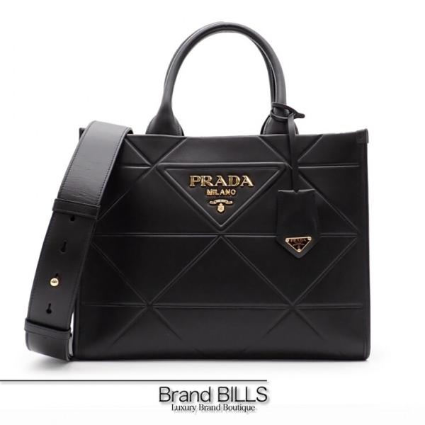 PRADAプラダ2wayバッグ ビジネスバッグ 三角ロゴボストン テスート 黒 PRADA（プラダ） 未使用品 シンボル トップ ステッチ トートバッグ