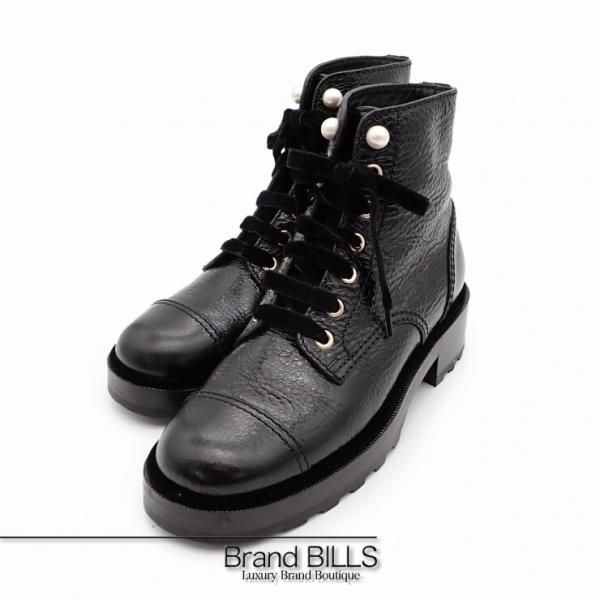 CHANEL（シャネル） 美品 ショートブーツ レースアップ ココマーク