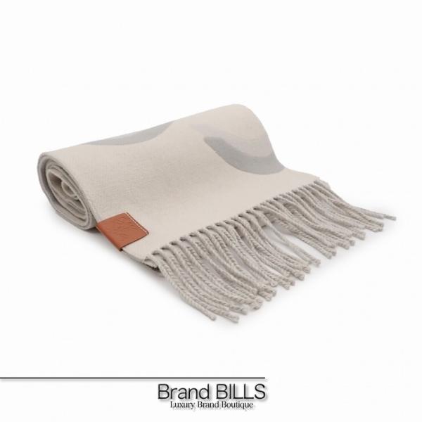 【新品未使用】　ロエベ カシミヤマフラー LOEWE（ロエベ） 未使用品 アナグラム マフラー F606257XAH ウール