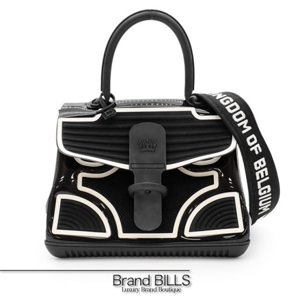 DELVAUX デルヴォー ブリヨンMM チャンピオン AA0405AZY99ZMN PVC ラバー ブラック レディース DELVAUX デルヴォー ブリヨンMM チャンピオン2wayバッグ ハンドバッグ