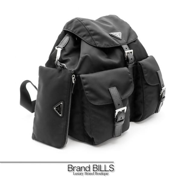 新品未使用ブラック リュックバッグ バックパック PRADA（プラダ） 未使用品 ポーチ付き ミディアムバックパック
