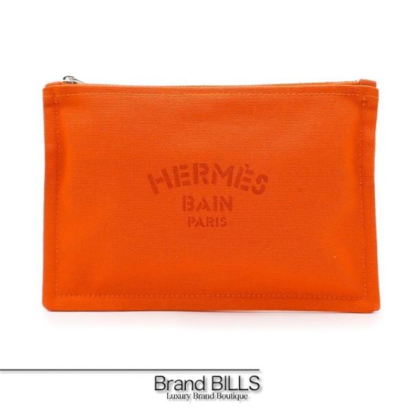 HERMES エルメス ポーチ フラット ヨッティング PM ルージュ コットン HERMES（エルメス） 未使用品 ヨッティング フラットポーチ 化粧ポーチ