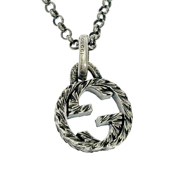 GUCCI グッチ シルバー925 アラベスクインターロッキングネックレス 美品 美品✨ グッチ ネックレス アラベスク インターロッキング GG