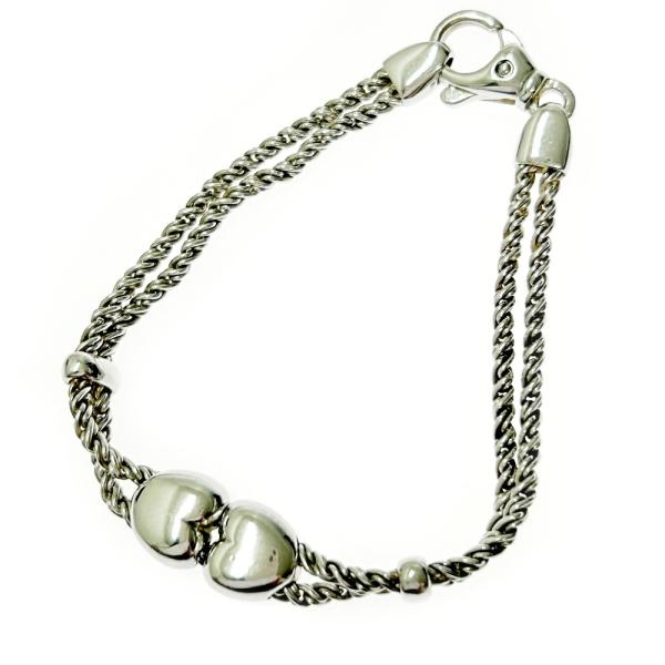 TIFFANY&Co. ティファニー シルバー ダブルロープ ハート ブレスレット 