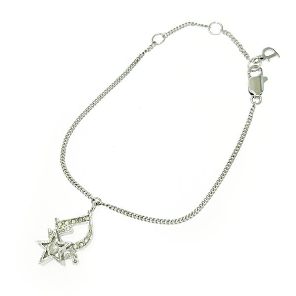 Christian Dior クリスチャンディオール メタル ラインストーン Dior