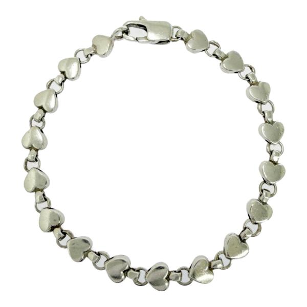 TIFFANY&Co. ティファニー シルバー パフハート ブレスレット TIFFANY&Co.（ティファニー） シルバー パフハート ブレスレット 12.9g