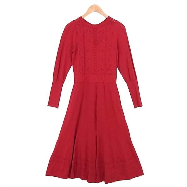 セルフォード Celford Cwn ニットワンピース 透かし編み レディース ワンピース ワインレッド系 38 中古 0byn0004qa63 ブランド専門店life 通販 Yahoo ショッピング