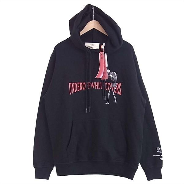 OFF-WHITE スカルプリント パーカー 黒