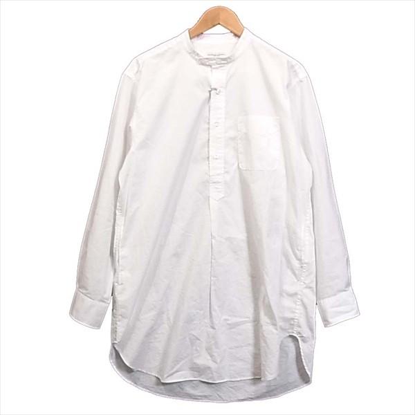 エンジニアドガーメンツ ENGINEERED GARMENTS Banded Collar Long Shirt 100's 2Ply  Broadcloth バンドカラー ブロード クロス 長袖シャツ 白系 M 【中古】