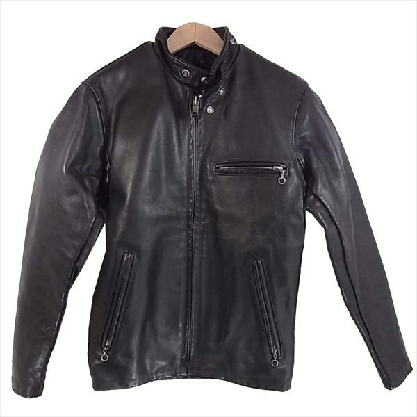ショット SCHOTT 641 立襟 ライナー付き レザー シングル ライダース  
