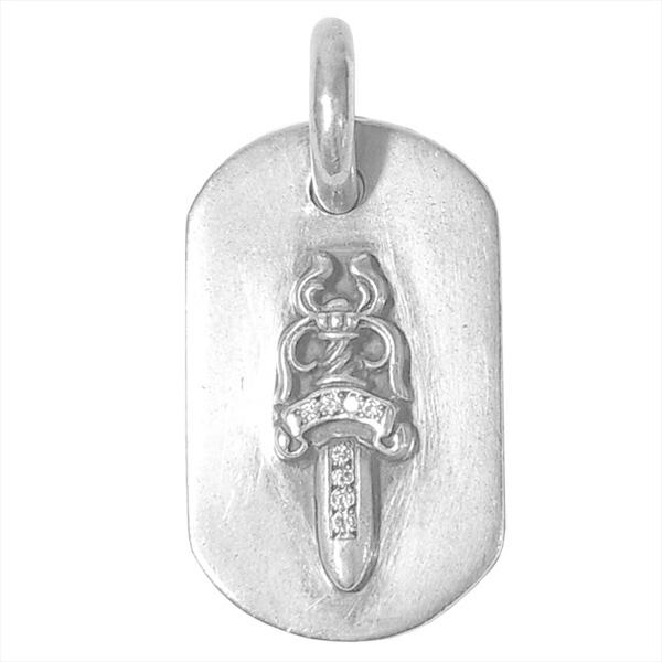クロムハーツ CHROME HEARTS スモール レイズド ダガー ドッグ タグ 