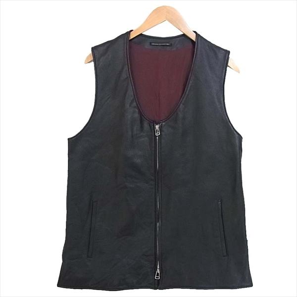 ヨウジヤマモト YOHJI YAMAMOTO 極美品 HV-V03-709 カウレザーベスト 