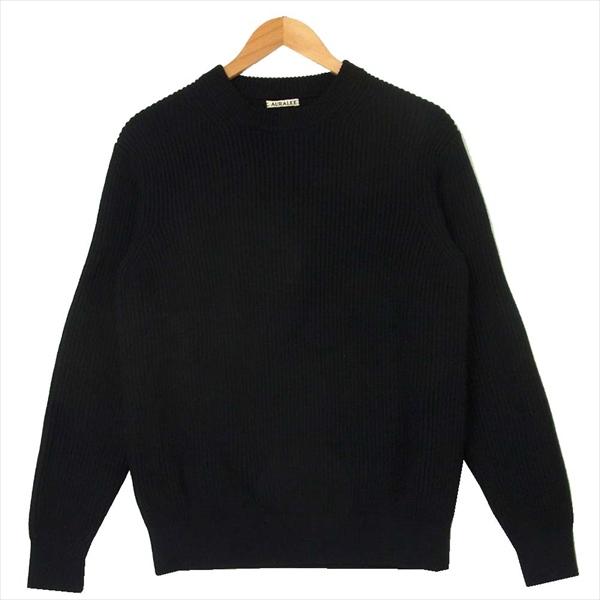 オーラリー AURALEE 16AW A6APO1RK SUPERFINE WOOL RIB KNIT P/O 