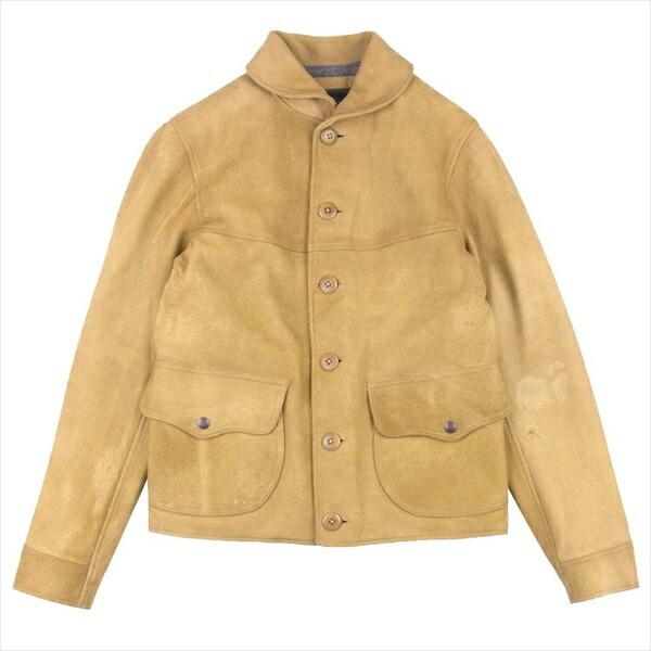 ダブルアールエル RRL Walker Leather jacket ビンテージ加工 鹿革 