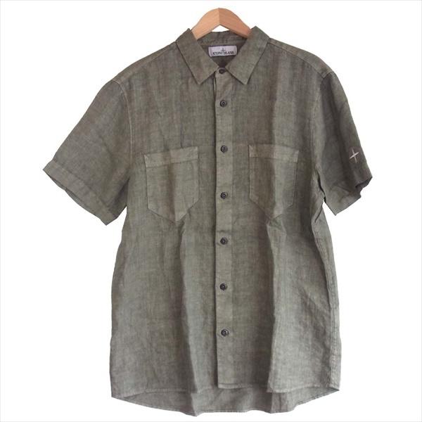 ストーンアイランド STONE ISLAND 721512601 SS linen shirt patch 