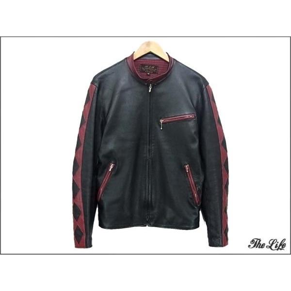 中古 美品 RJBフラットヘッドLJ201ラムスキンライダース40 : 1-1114  