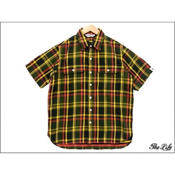 中古 A BATHING APEエイプ伊勢丹チェックネルシャツM : ブランド専門店 