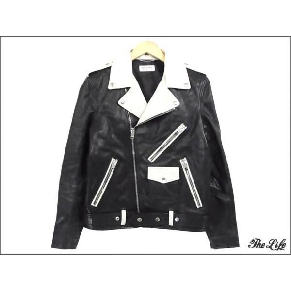 Yves Saint Laurent 中古 14AW サンローラン レザーライダース 50 
