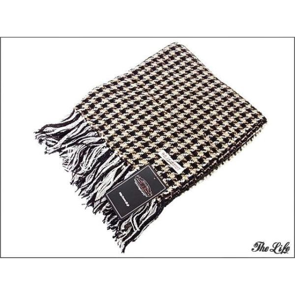 未使用/新古品 RJBフラットヘッド シルク100%千鳥柄ストール/マフラー