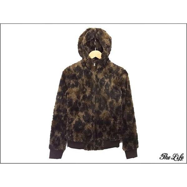 ヒステリックグラマーレオパードパーカー-ラムレザー レザージャケット