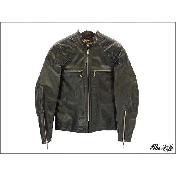 BUCO 中古 J-100 ホースハイド パテッド ライダース36/黒/ブコ 