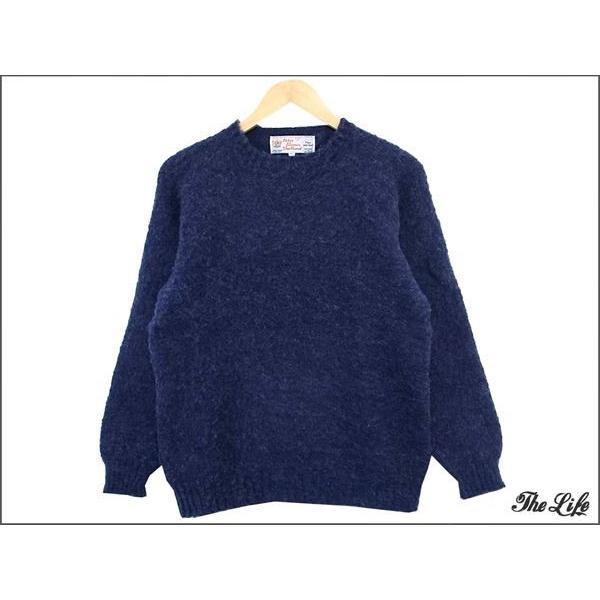 聖林公司 中古 Peter Blance Shetland ピーターバランス ニット 42 青 