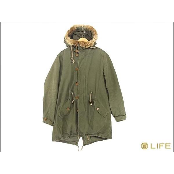 中古】bulledesavon ビュルデサボン レディース モッズコート カーキ 