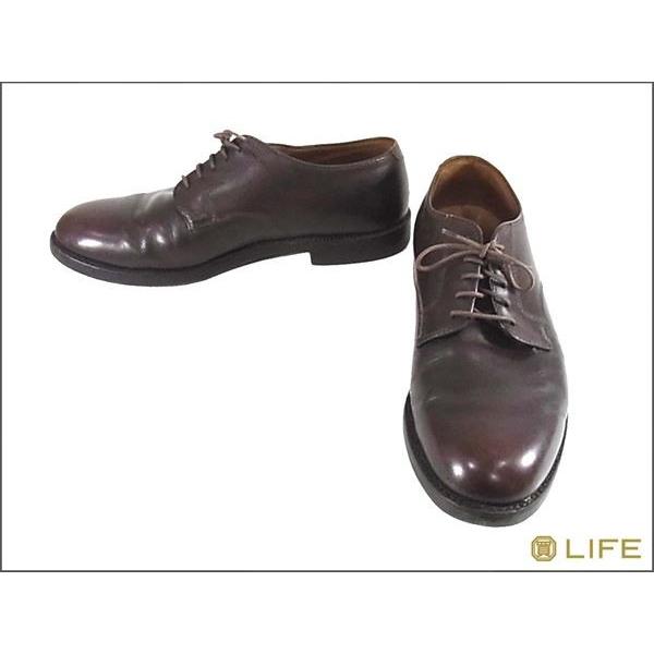 中古】Alden オールデン 969 プレーントゥ ビジネスシューズ ブラウン 