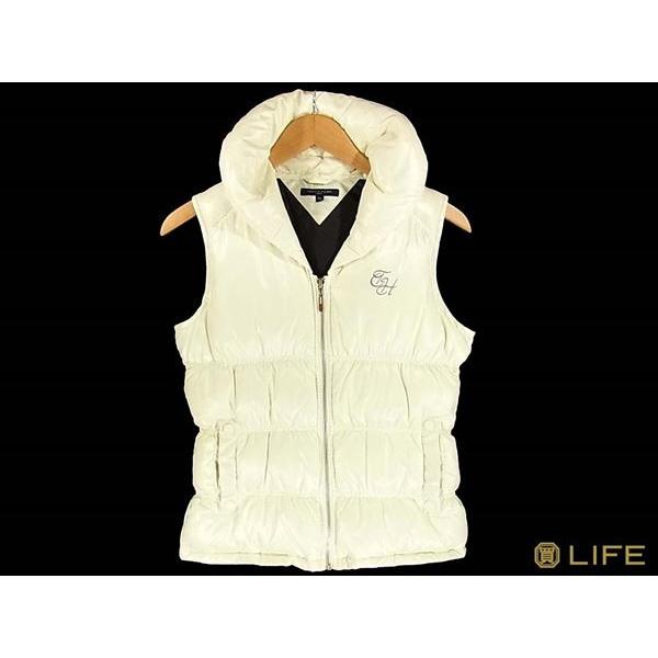 中古】TOMMY HILFIGER トミーヒルフィガー レディース ダウンベスト 白