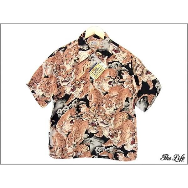 中古 美品 サンサーフKALAKAUA M32111/タイガー/虎アロハシャツS : 20 