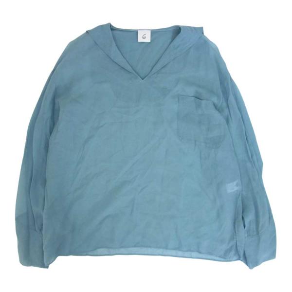 6 ROKU SHEER SAILOR COLLAR BLOUS ブラウス 38 brand-life_3d22110gc0002ma10