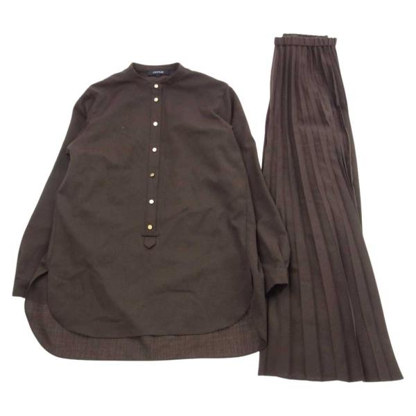 アンタイトル スカートスーツ 38 W72 ブラウン系 ウール 秋冬 DMW アンタイトル UNTITLED BB153-85303JJ BB153-75303JJ スカート スーツ