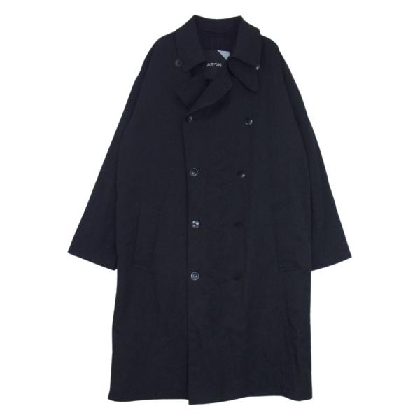 エイトン ATON SHRINK NYLON NY TRENCH COAT シュリンク ナイロン  