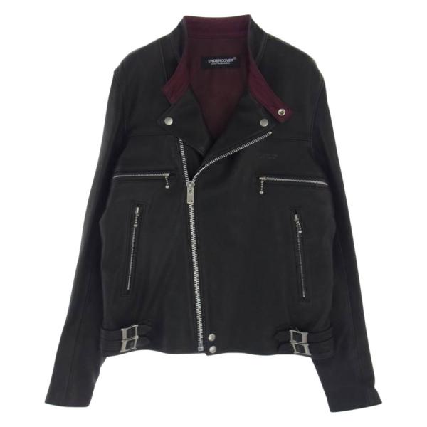 UNDERCOVERアンダーカバー 16ssGIZ柄シープスキンダブルライダース
