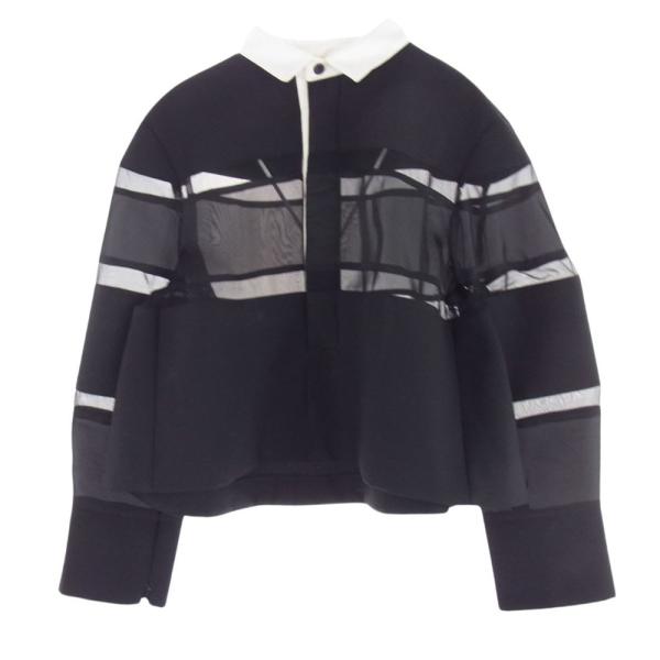 Sacai サカイ 24SS 24-07041 Suiting Bonding Rugby Shirt スーチング 