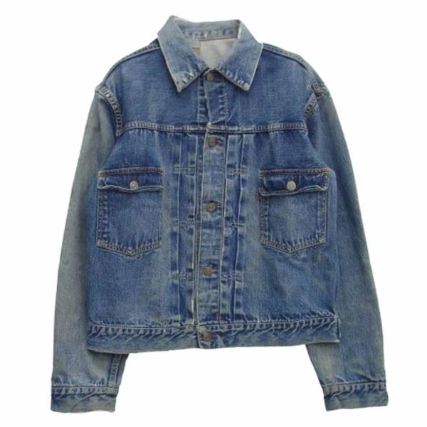 【中古】リーバイス Levi's 50s 507XX 2nd BIG E 両面タブ 均等V ハギ付き ボタン裏刻印無し デニムジャケット 250917 Levi's リーバイス 50s 507XX 2nd 両面均等V BIG-E ボタン裏17 帯下