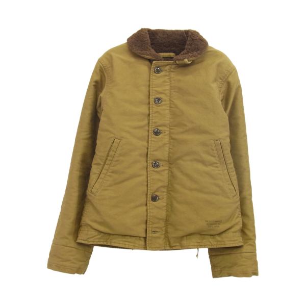 極美品/XL ワコマリア デッキジャケット アルパカ A-2 USED加工 ボア brand-life_5j12121gg0111iad7