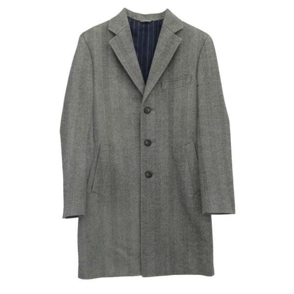 【Loro Piana・ヘリンボーン】麻布テーラー　ダブルチェスターコート　46 麻布テーラー azabu tailor Loro Piana ロロ・ピアーナ ヘリンボーン