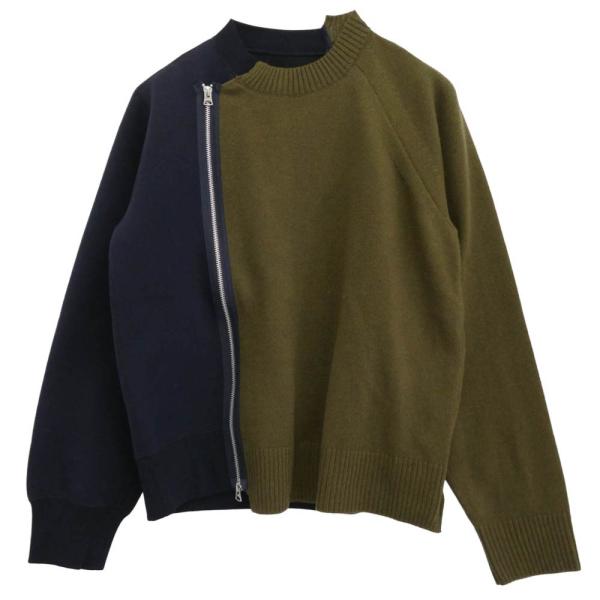 sacai（サカイ） SCM-250 Wool Knit x Sponge Sweat Blouson ウール