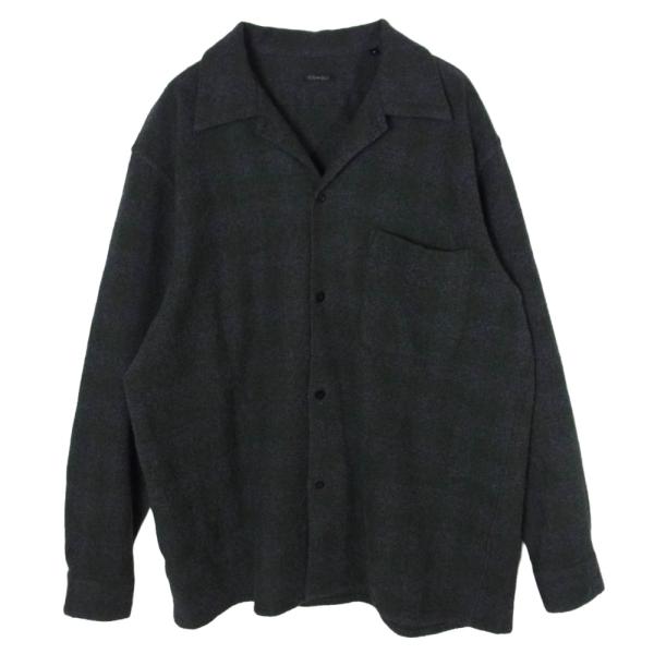 COMOLI コモリ 20AW S03-02008 カシミヤ混ウール チェック オープン