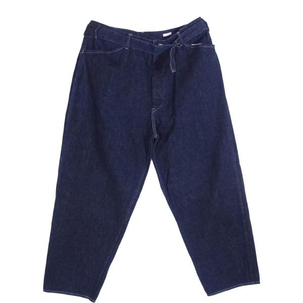 COMOLI ベルテッドデニム X01-03001 COMOLI コモリ 23SS X01-03001 ベルテッド デニムパンツ インディゴ